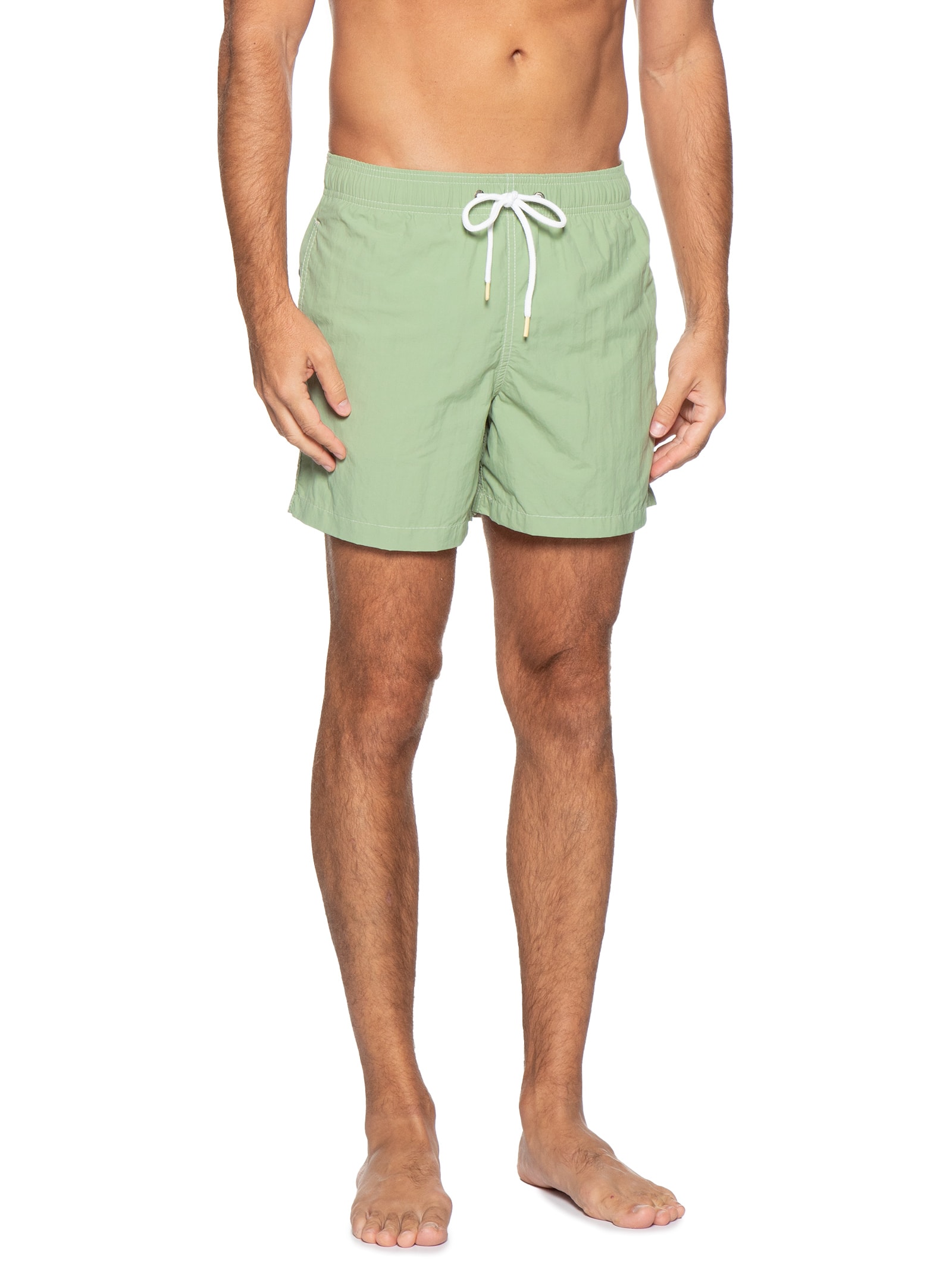Short Masculino Liso De Praia Verde Pineapple