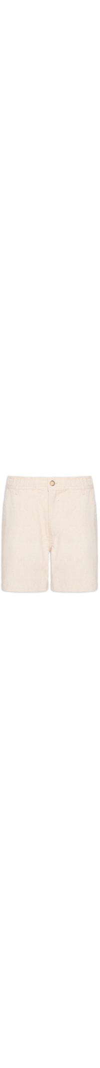 Short Masculino Médio Linen Elástico - Bege