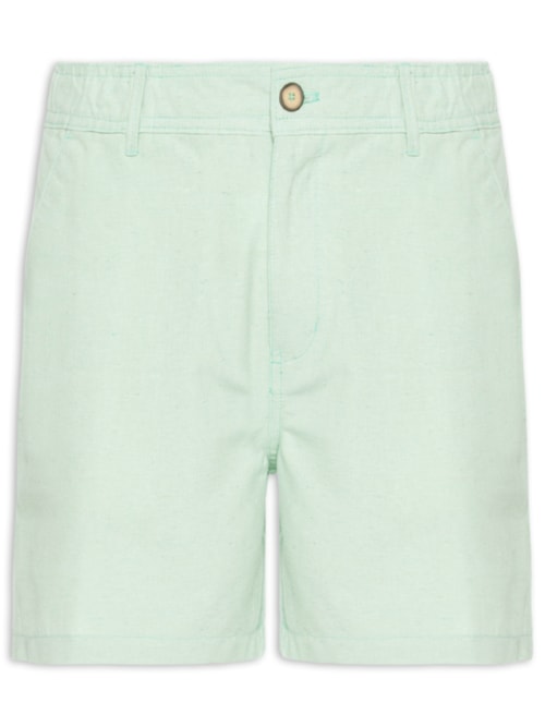 Short Masculino Médio Linen Elástico – Verde
