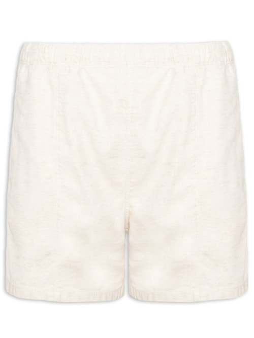 Short Masculino Mix Linho Recortes – Bege