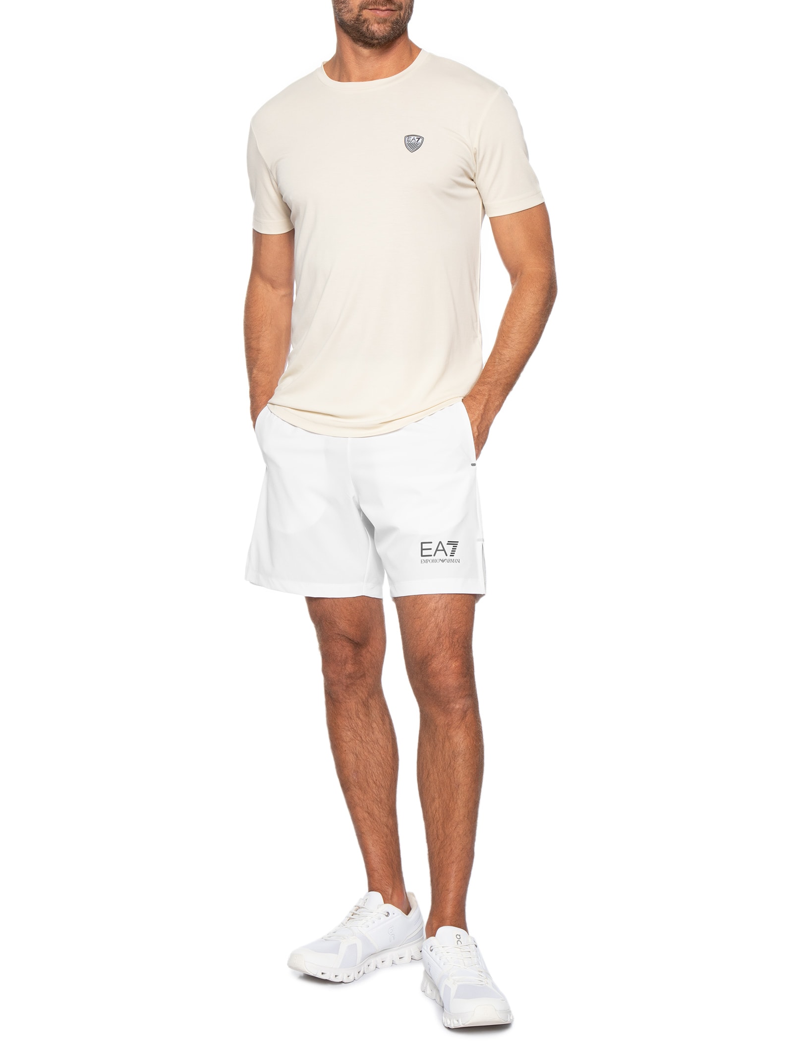 Short Masculino Multi Sport Ventus7 Branco Ea7 Emporio Armani