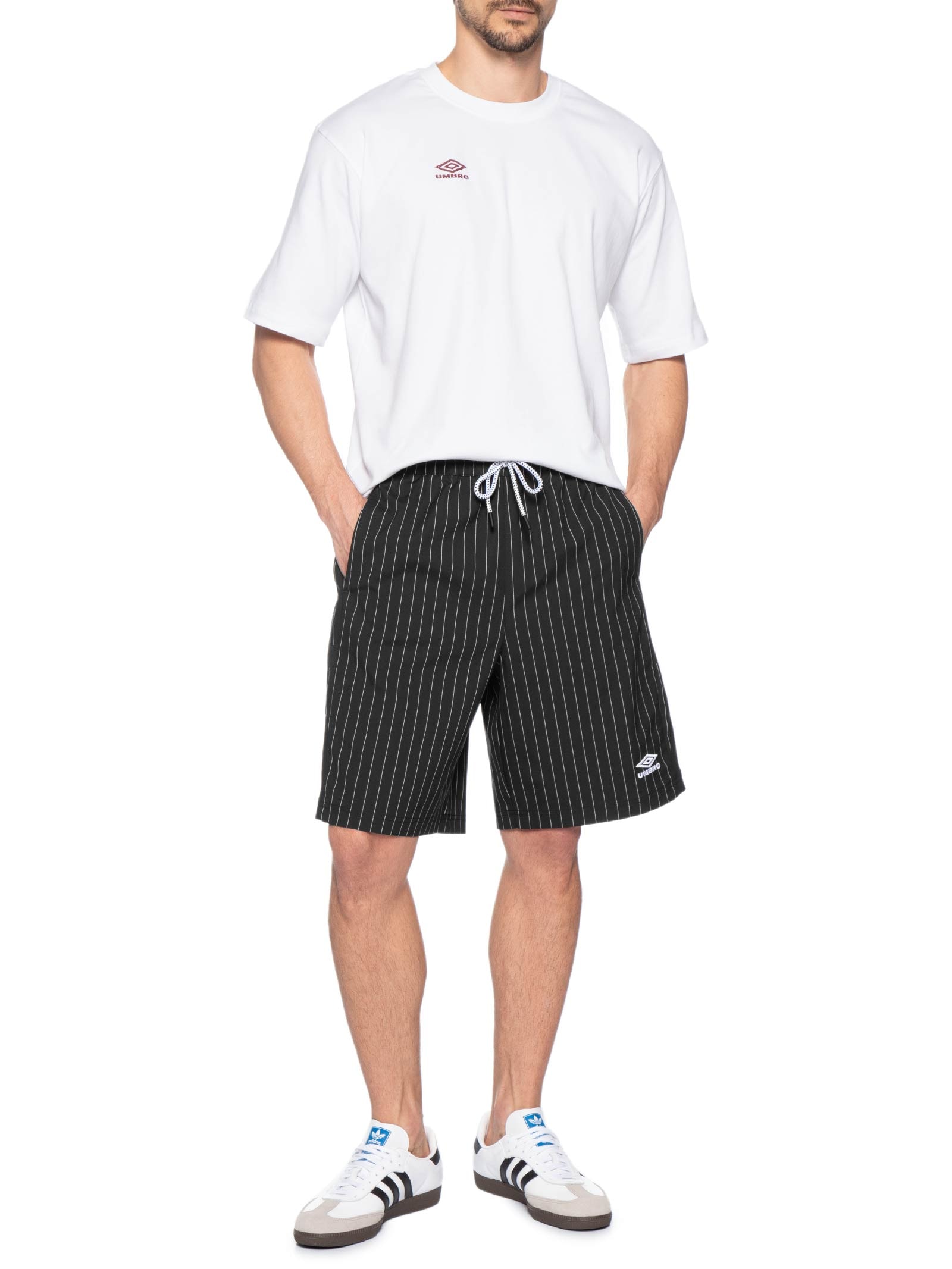 Short Masculino Pinstripe Oversized Preto Umbro