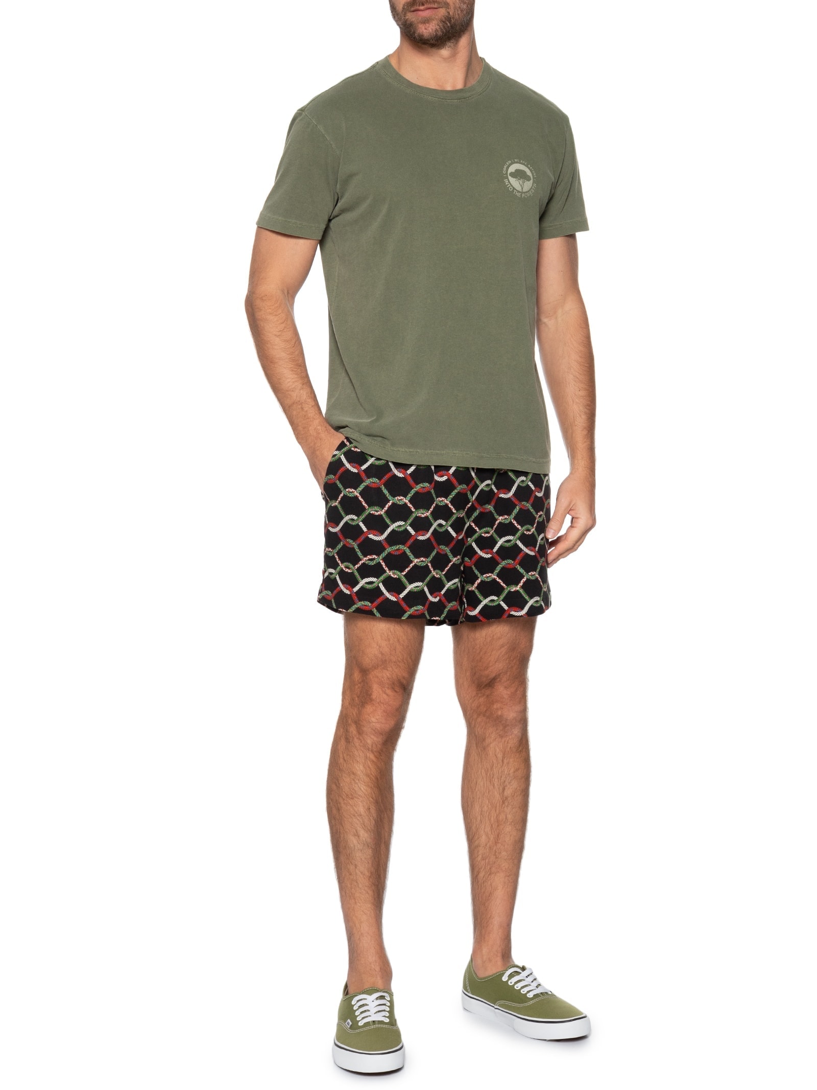 Short Masculino Pj Corda Escura Preto Osklen