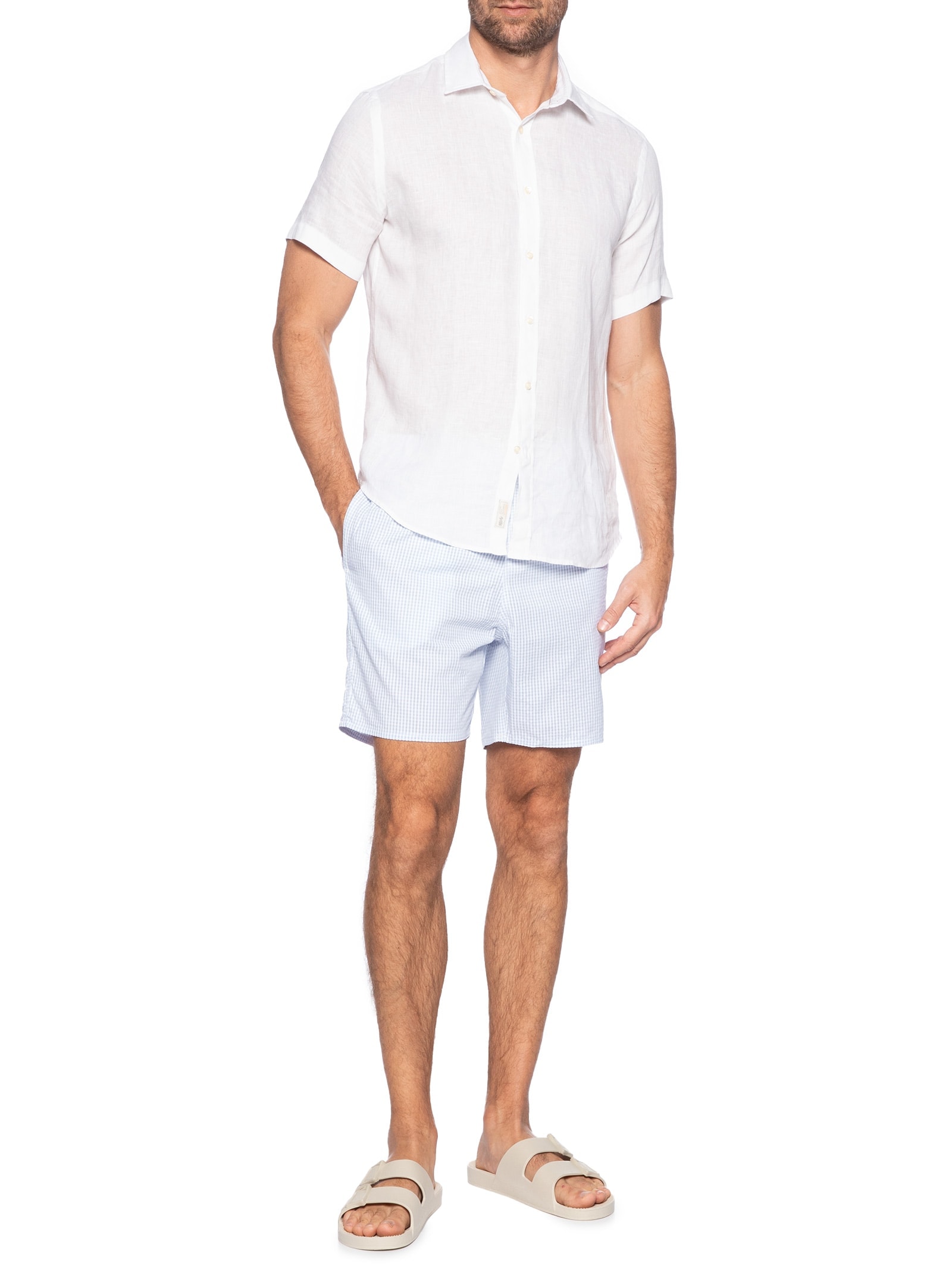 Short Masculino Praia Anarruga Vichy Azul Sergio K