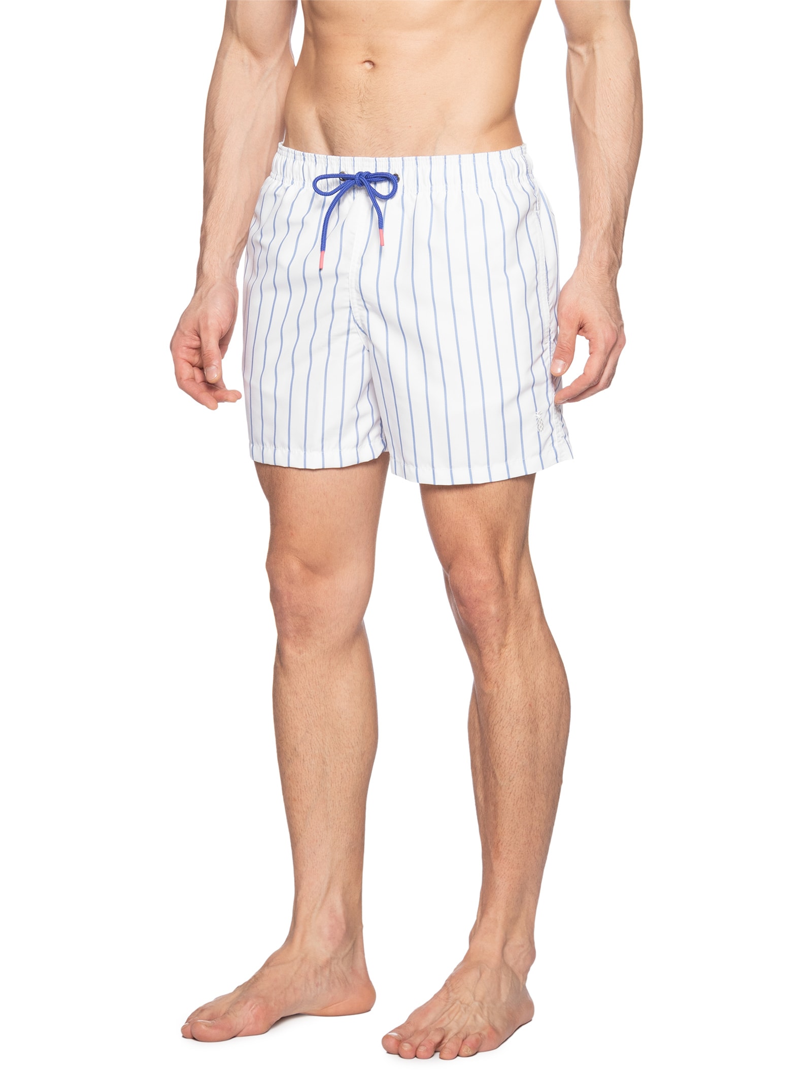 Short Masculino Praia Balneário Branco Pineapple