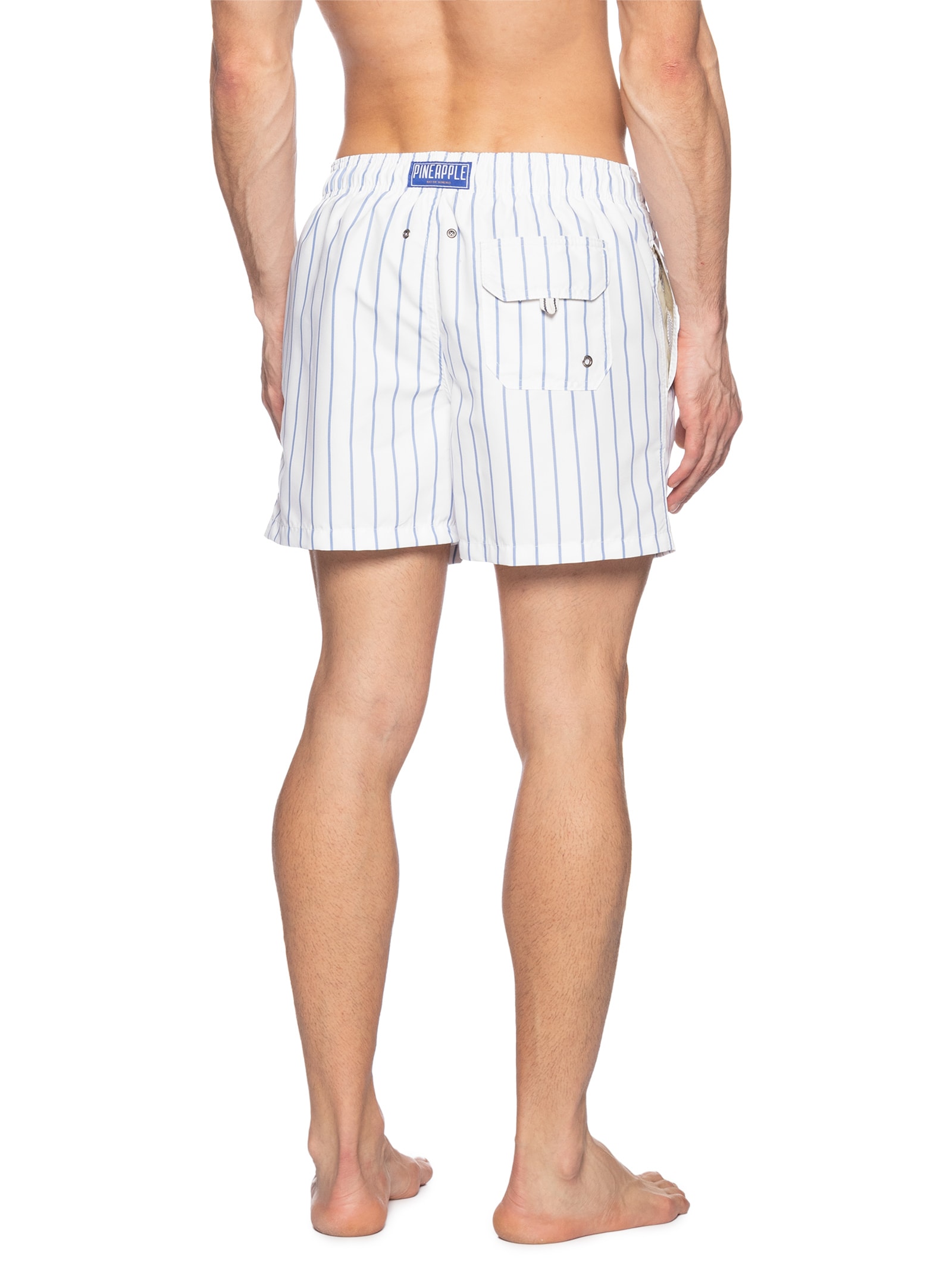 Short Masculino Praia Balneário Branco Pineapple