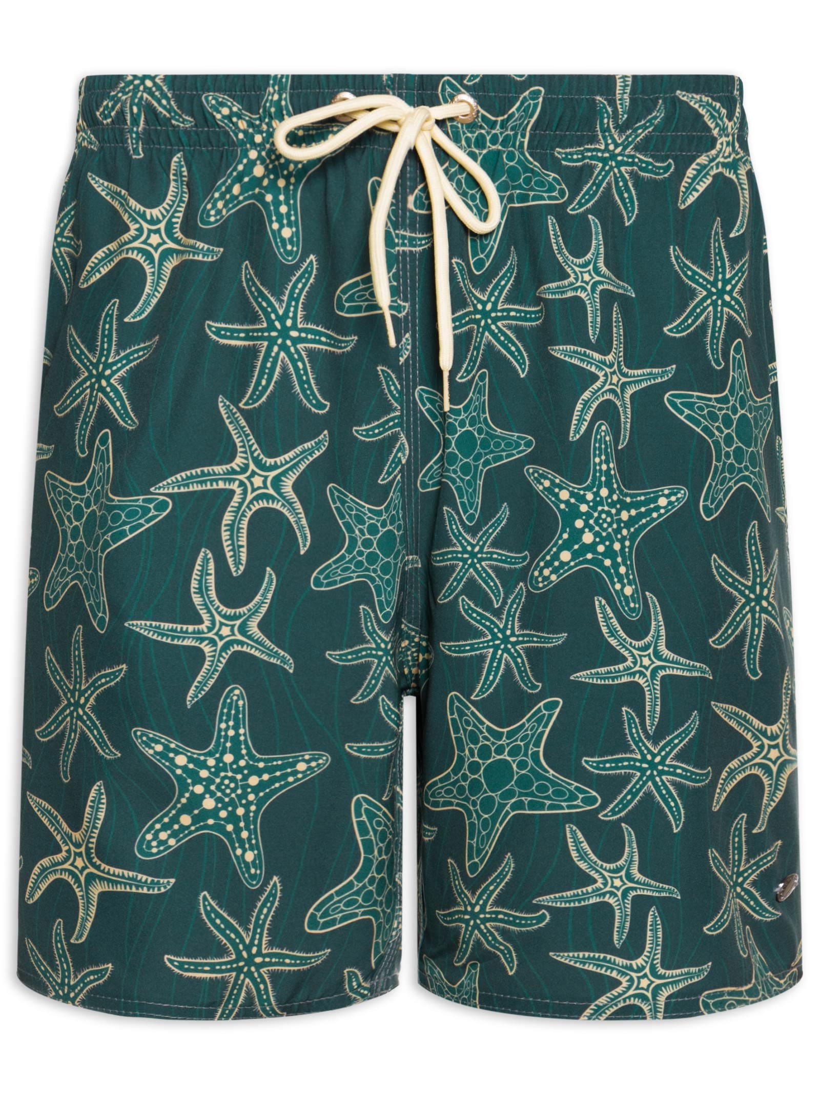 Short Masculino Praia Estampa Estrela Do Mar Texture Azul Sergio K