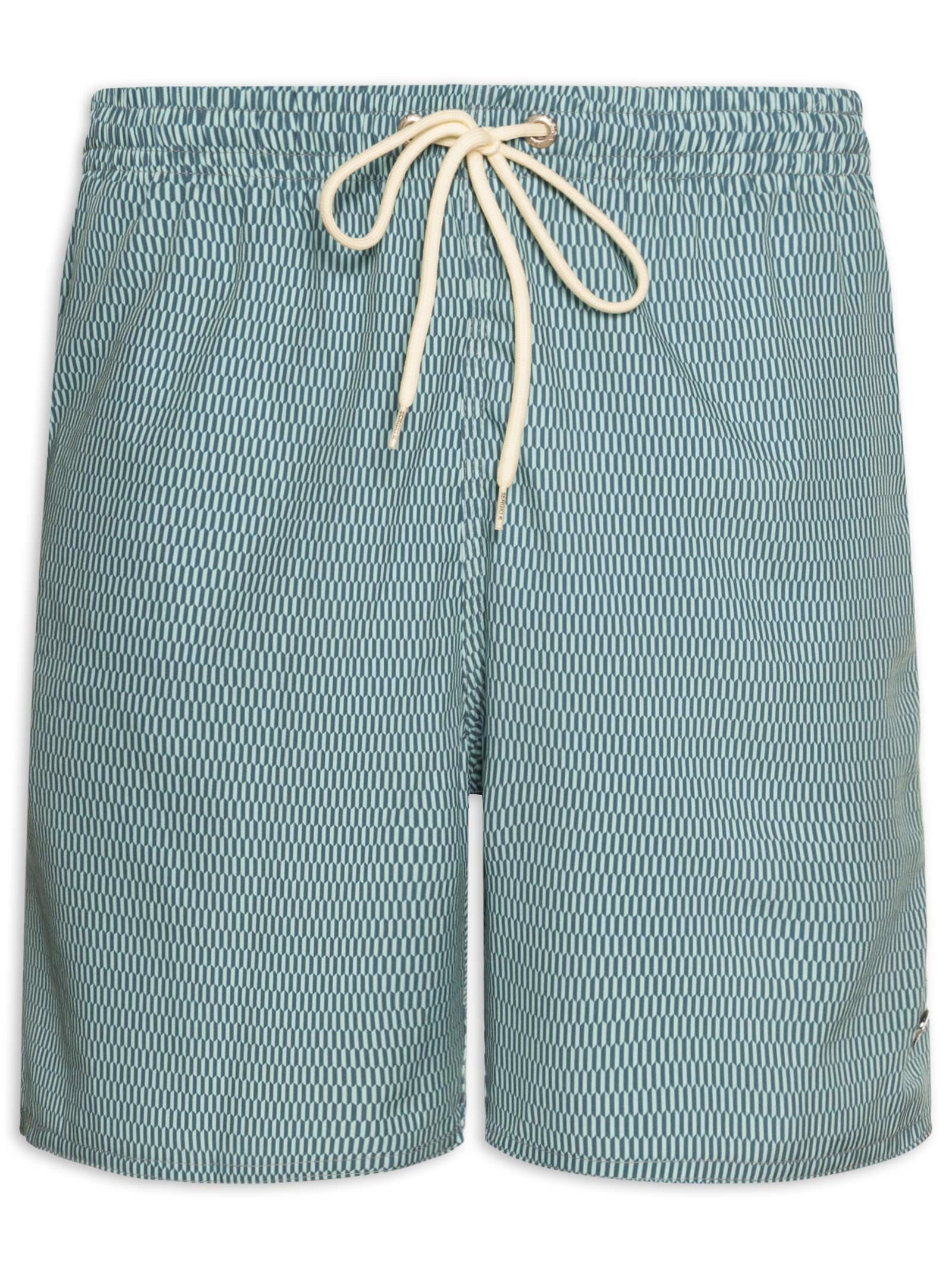 Short Masculino Praia Estampa Gravataria Prisma Verde Sergio K
