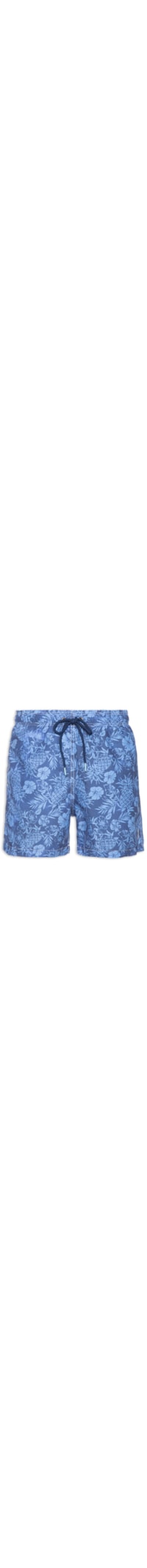 Short Masculino Praia Estampado Abacaxi - Azul