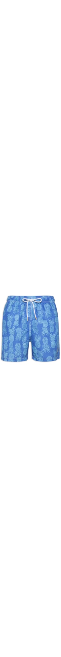 Short Masculino Praia Estampado Abacaxi - Azul