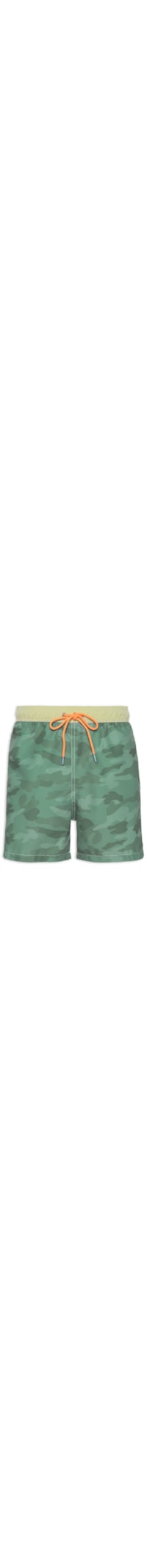Short Masculino Praia Estampado Camuflado - Verde