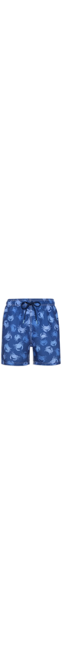 Short Masculino Praia Estampado Caranguejo - Azul