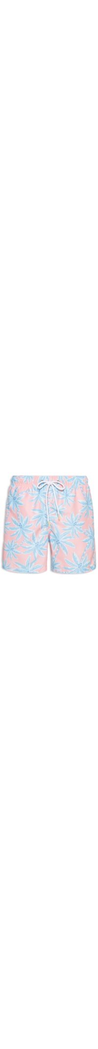 Short Masculino Praia Estampado Coqueiral - Rosa
