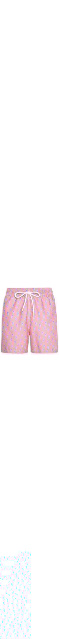 Short Masculino Praia Estampado Mini Corais - Rosa