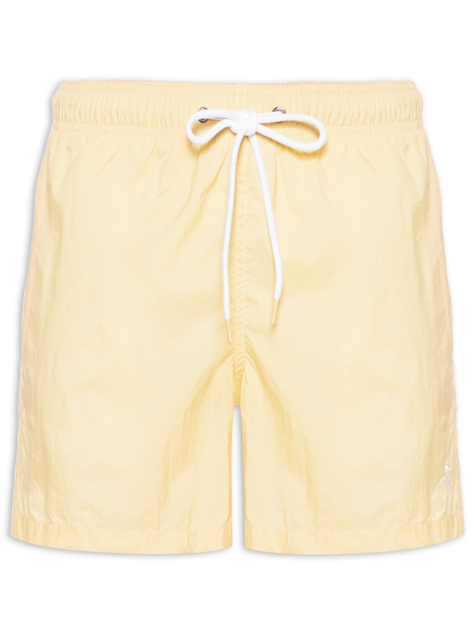 Short Masculino Praia Liso Amarelo Pineapple
