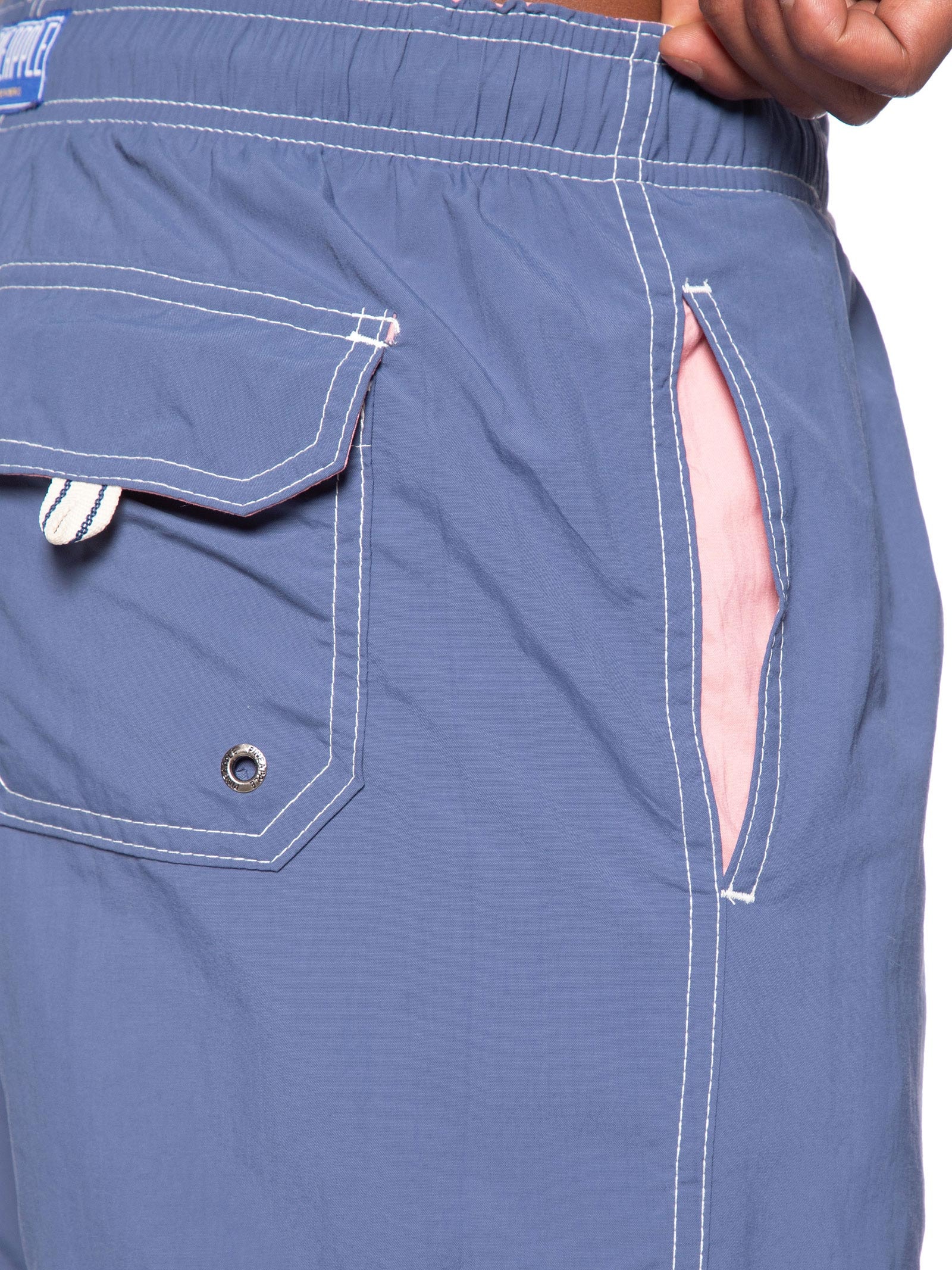 Short Masculino Praia Liso Azul Pineapple