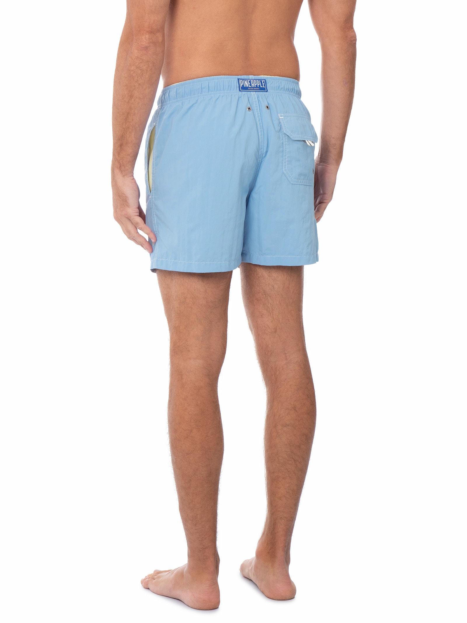 Short Masculino Praia Liso- Azul Pineapple