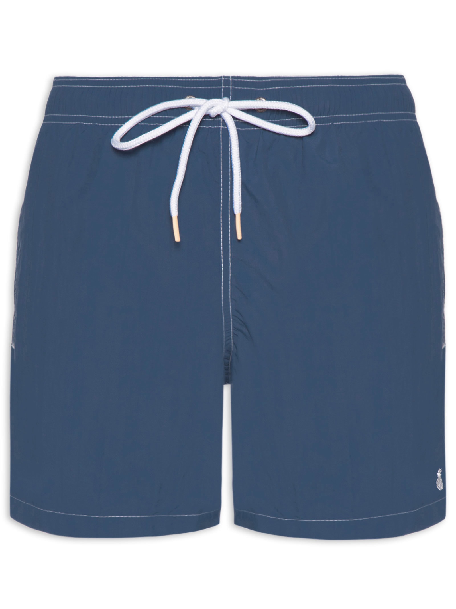 Short Masculino Praia Liso Azul Acinzentado Pineapple