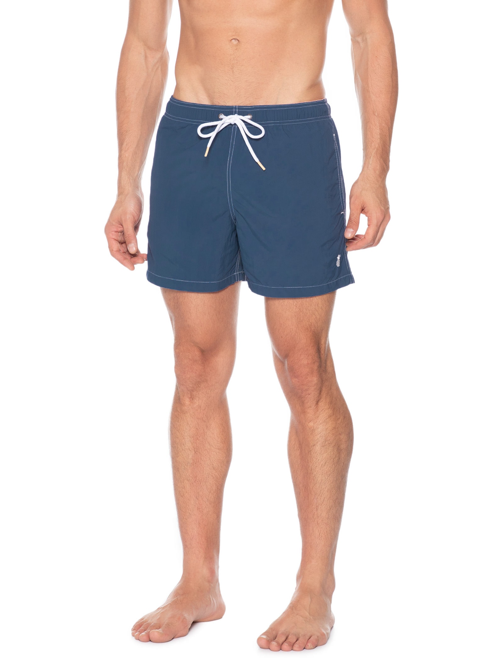 Short Masculino Praia Liso Azul Acinzentado Pineapple