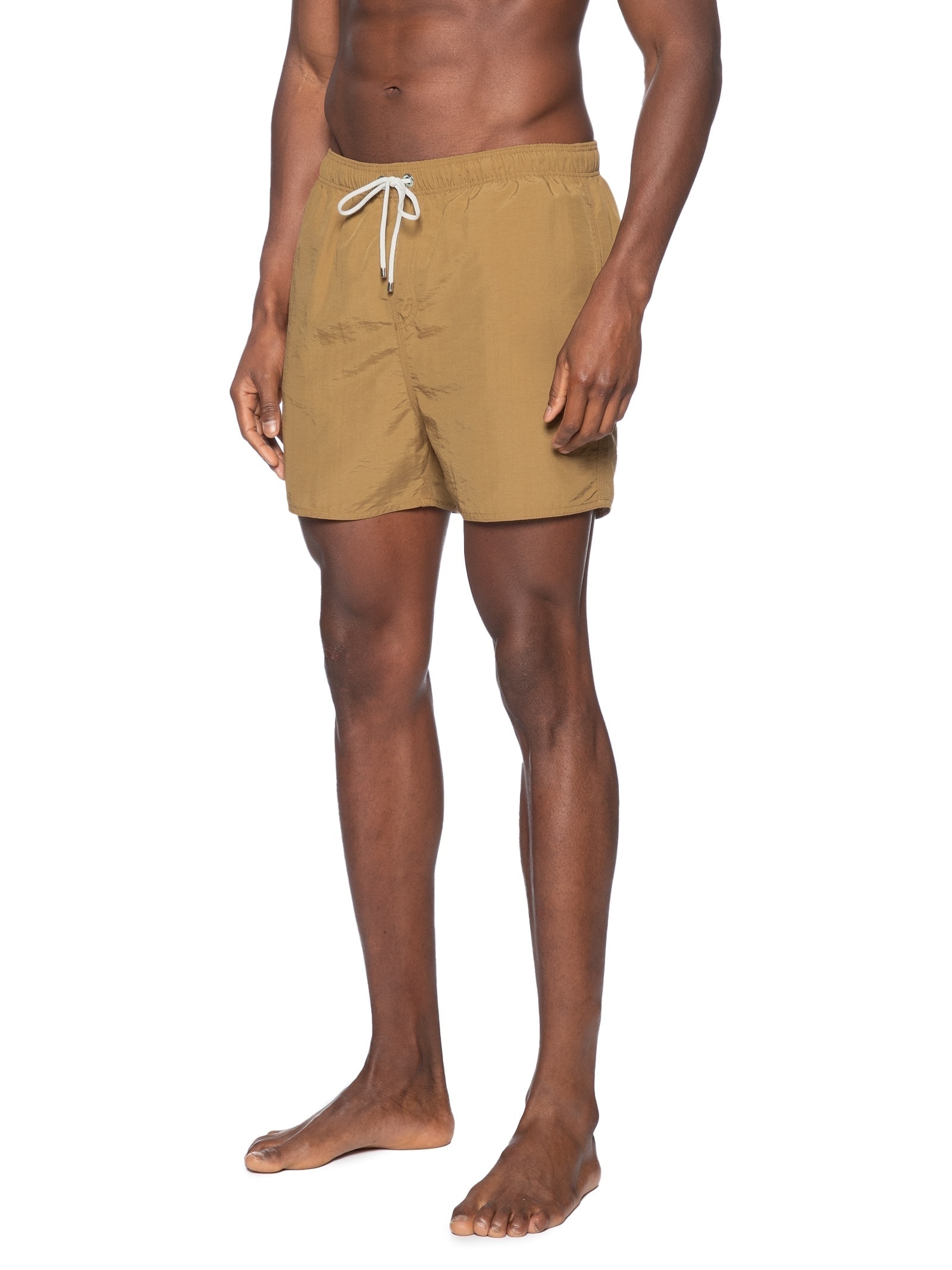 Short Masculino Praia Liso Premium Marrom Reserva