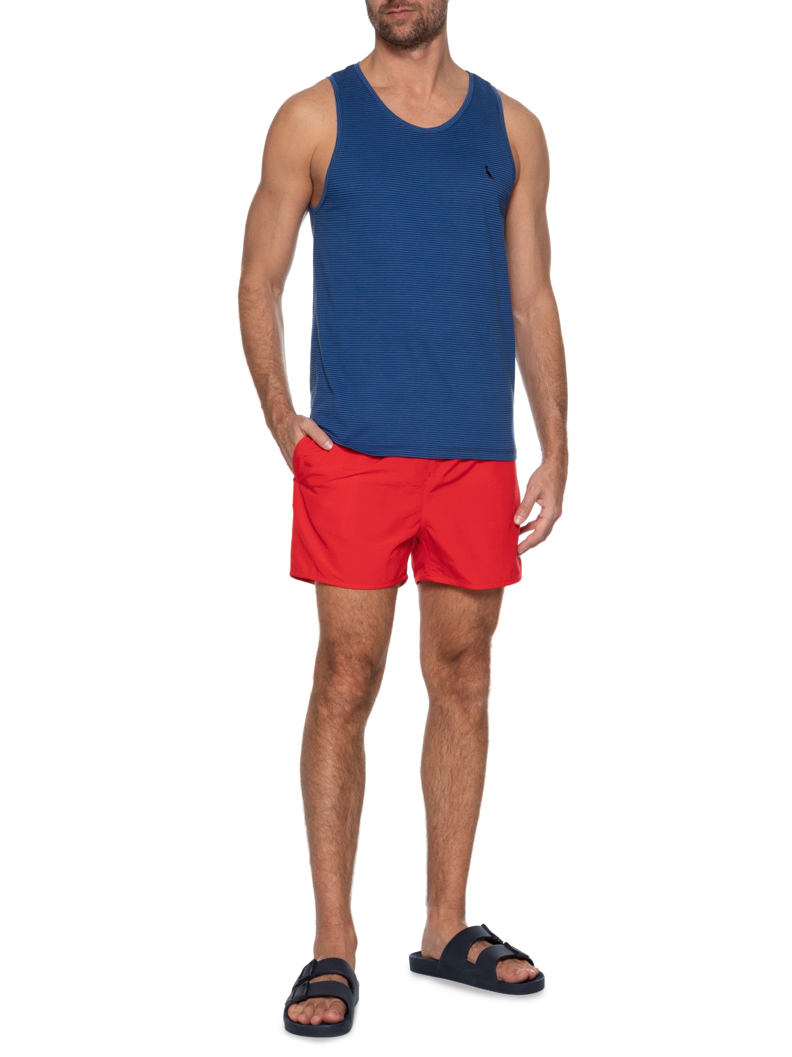 Reserva - Short Masculino Praia Liso Premium - Vermelho