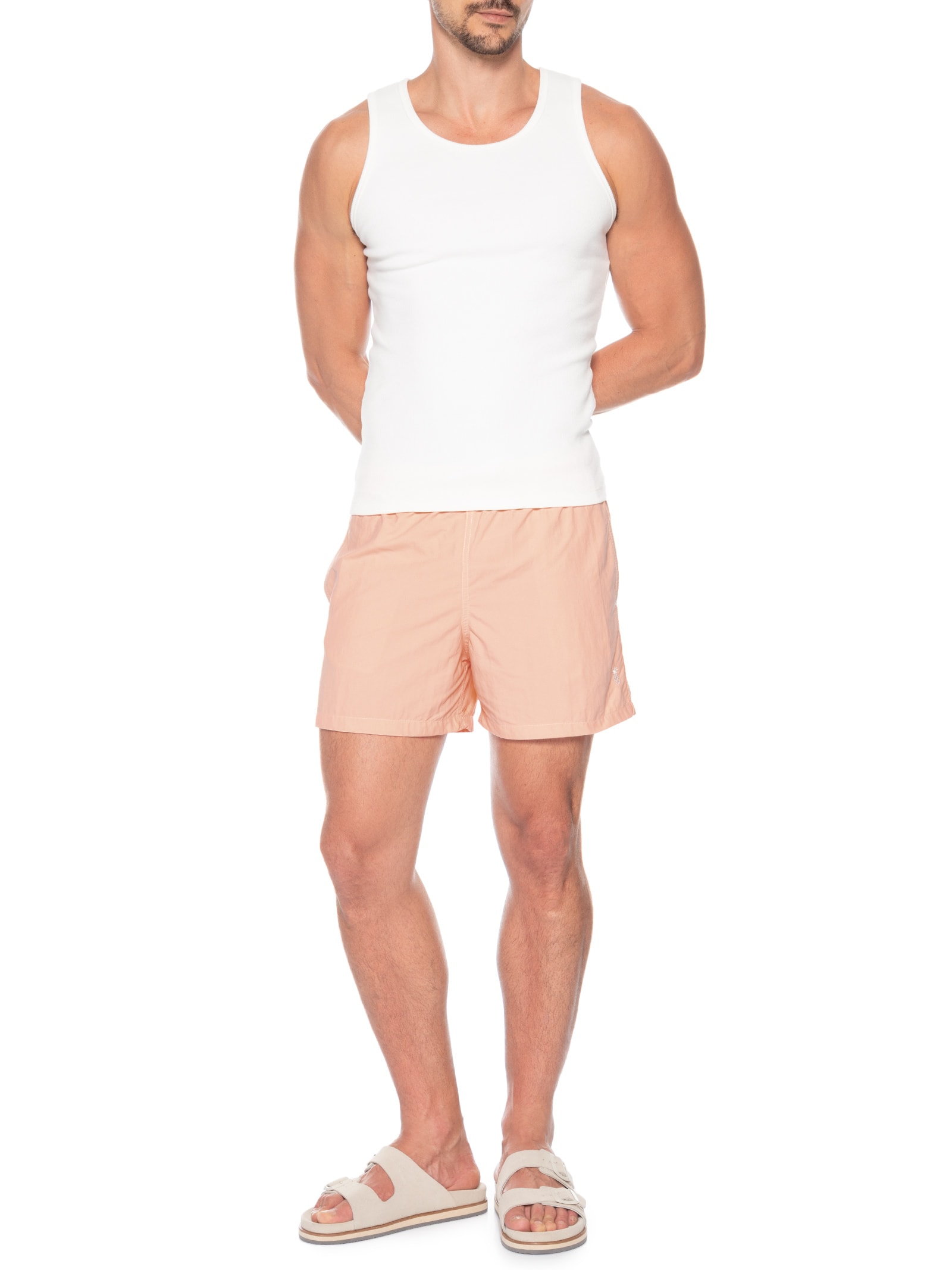 Short Masculino Praia Liso– Laranja Claro Pineapple