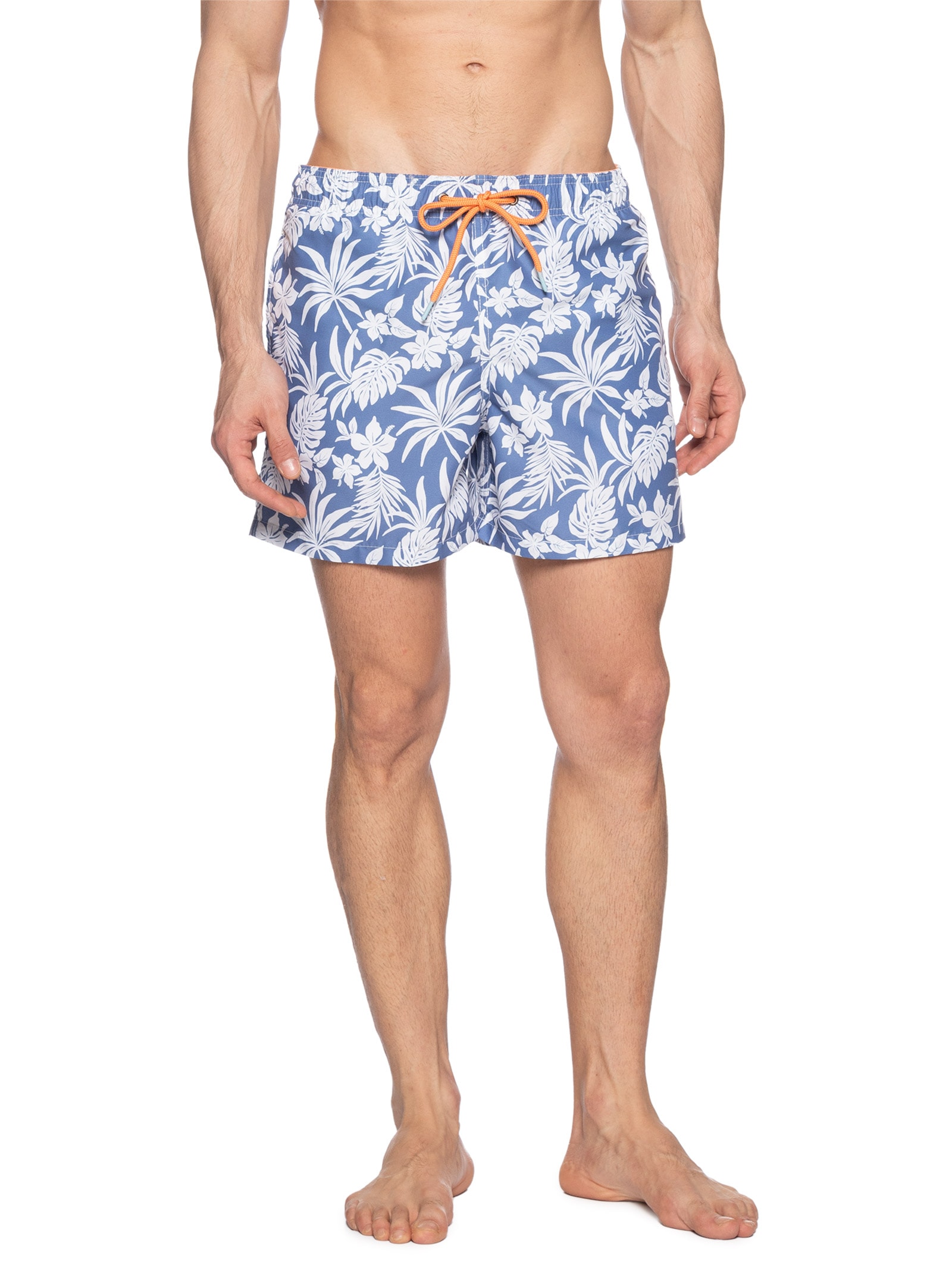 Short Masculino Praia Tropical Azul Pineapple