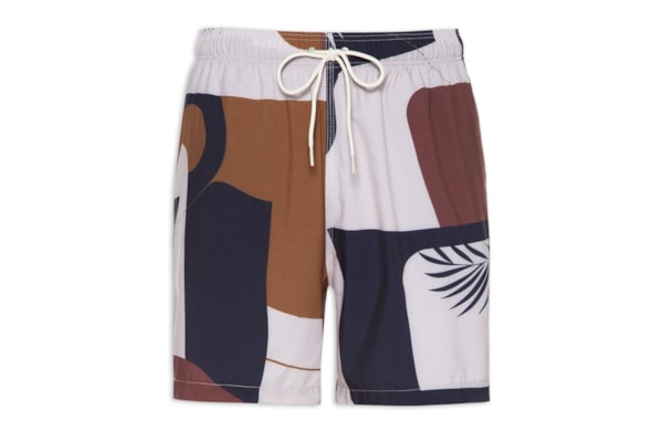Short Masculino Praia Tropical Marx - Marrom
