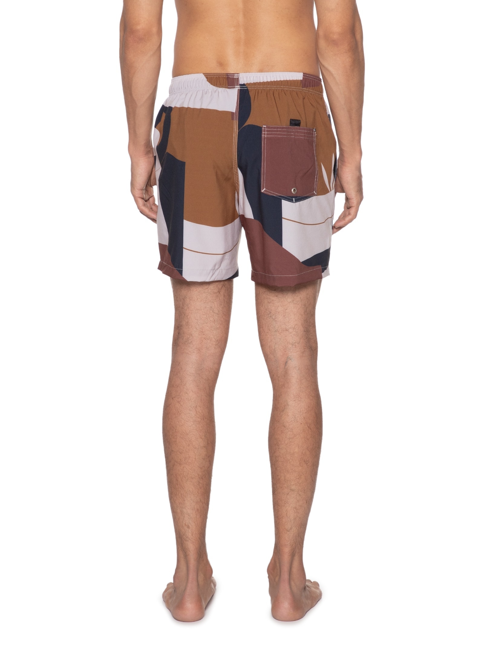 Short Masculino Praia Tropical Marx Marrom Foxton