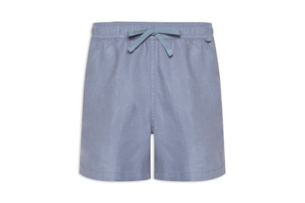 Short Masculino Puro Linho - Azul