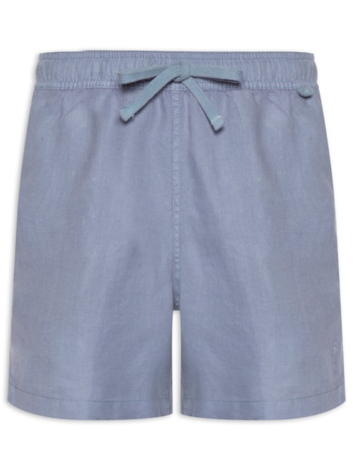 Short Masculino Puro Linho - Azul