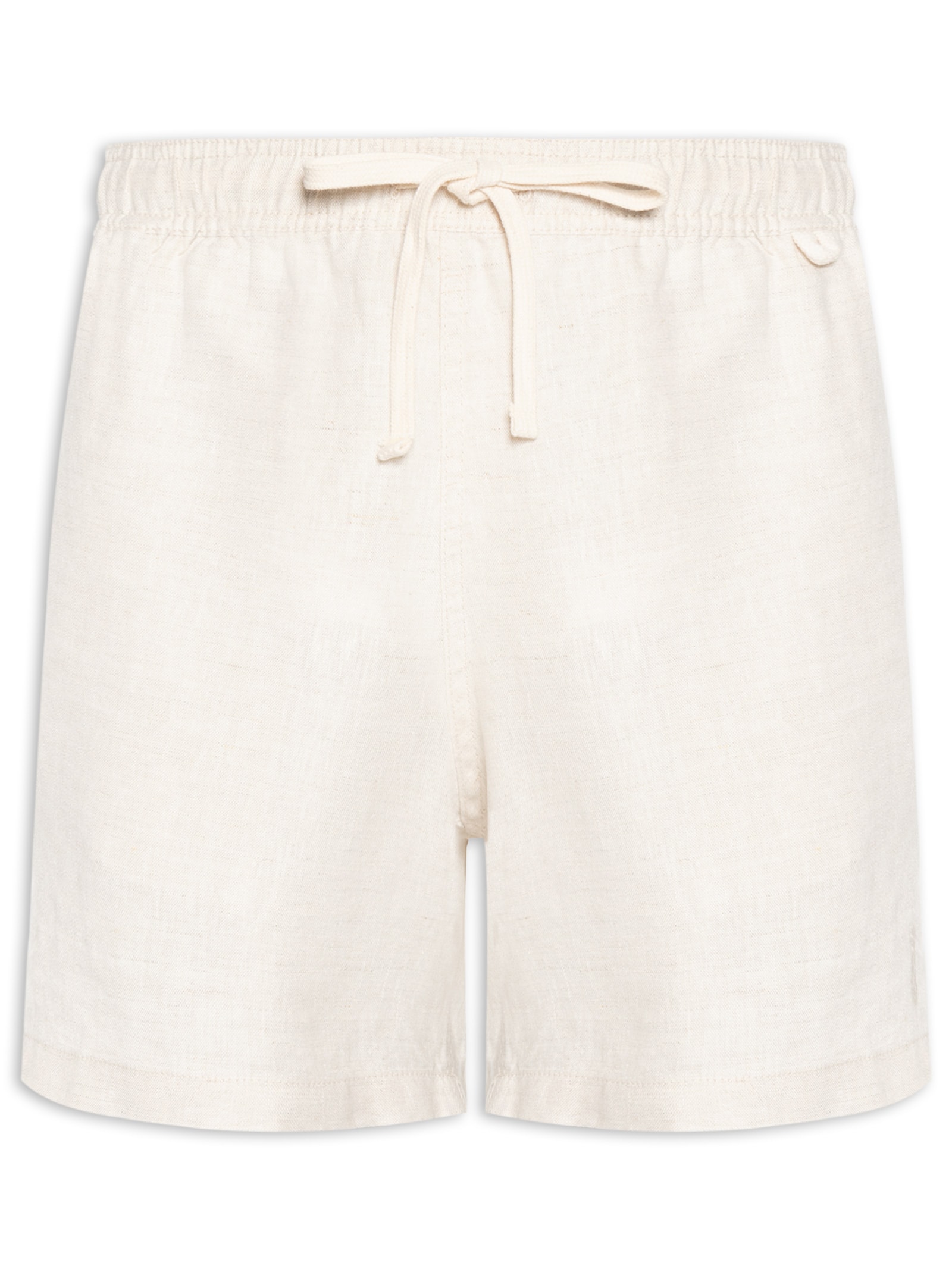 Short Masculino Puro Linho Bege Pineapple