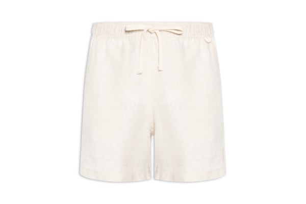 Short Masculino Puro Linho - Bege