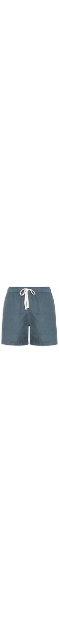 Short Masculino Puro Linho Pier - Azul