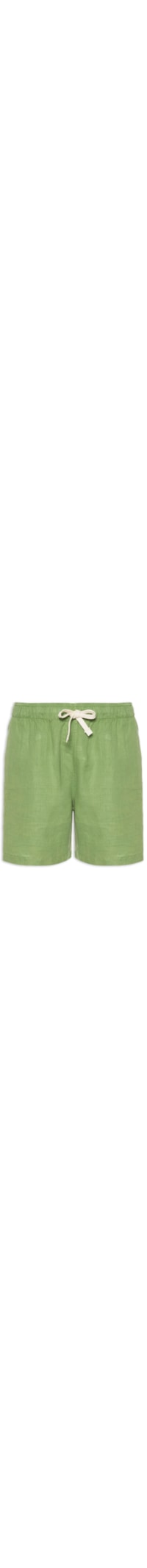 Short Masculino Puro Linho Pier - Verde