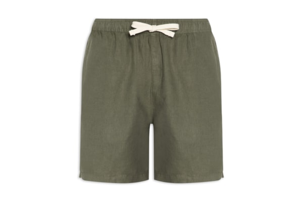 Short Masculino Puro Linho Pier - Verde