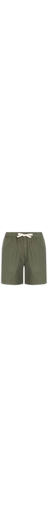 Short Masculino Puro Linho Pier - Verde