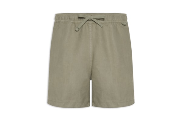 Short Masculino Puro Linho - Verde