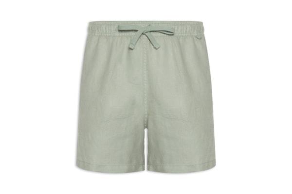 Short Masculino Puro Linho - Verde Claro