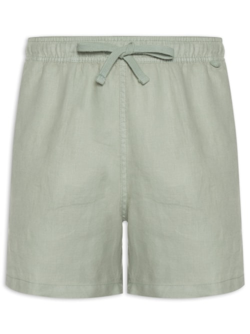 Short Masculino Puro Linho – Verde Claro
