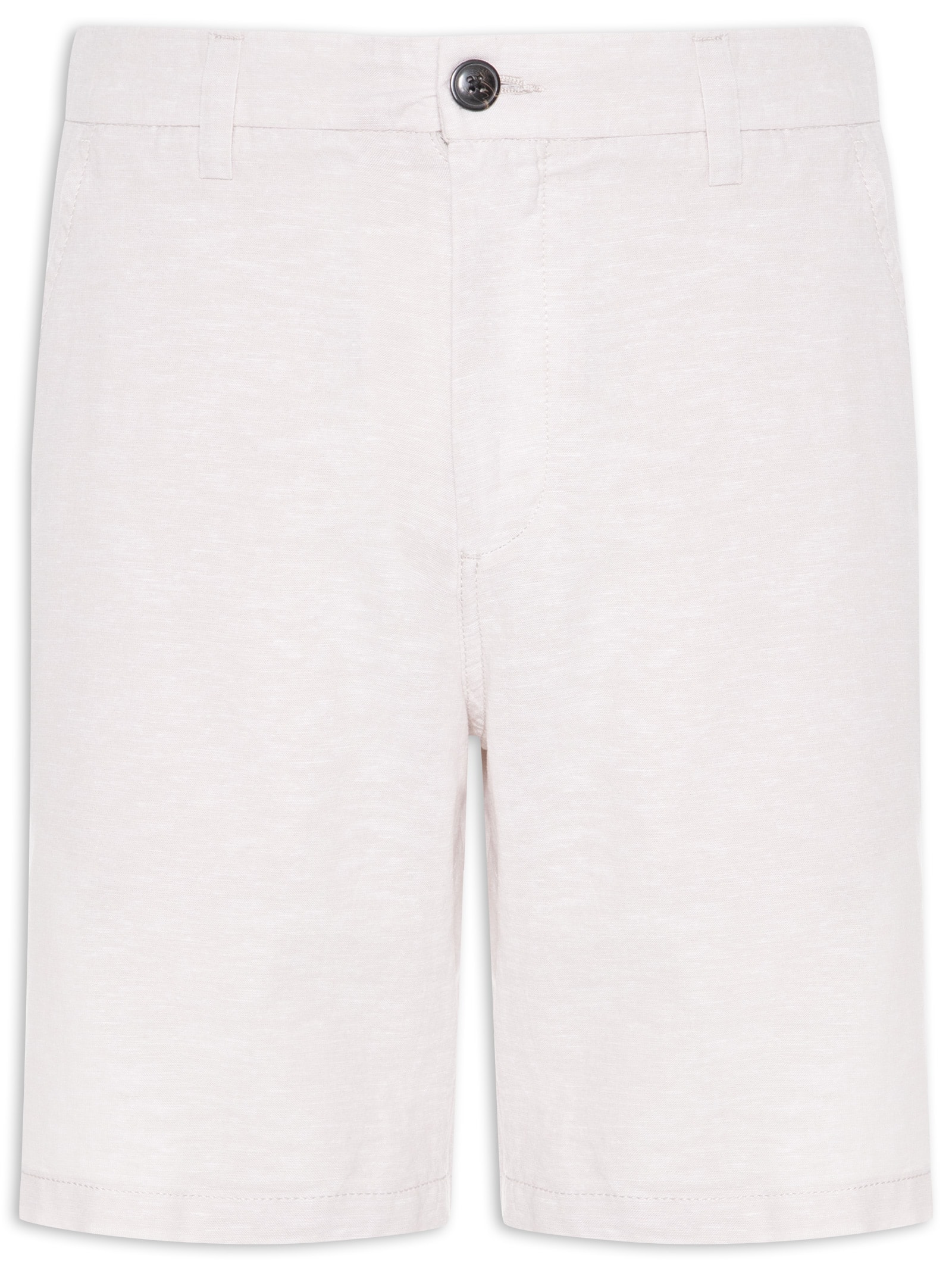 Short Masculino Regular Fit Blend De Linho Bege Jack & Jones
