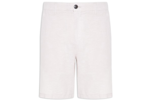 Short Masculino Regular Fit Blend De Linho - Bege