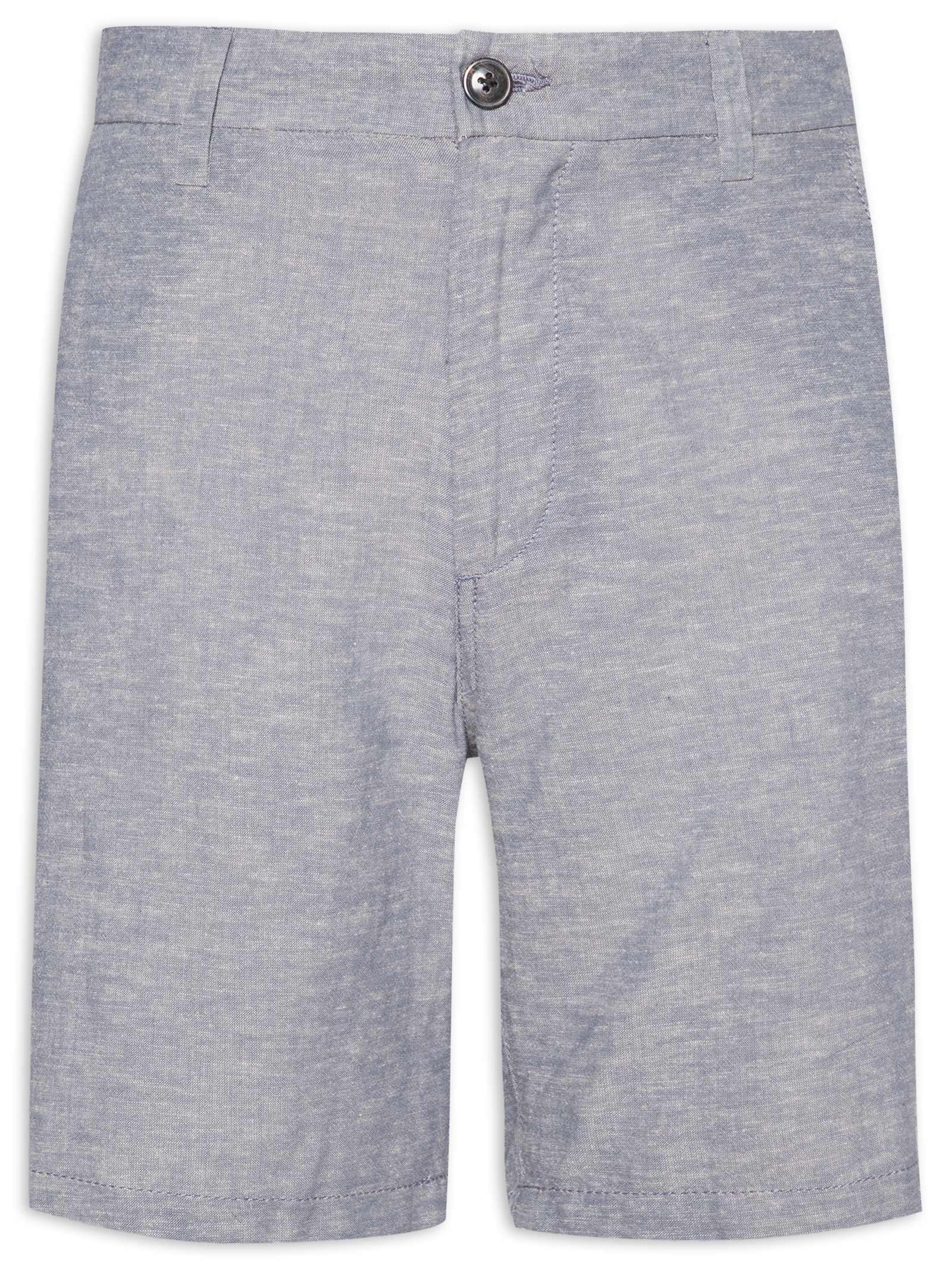 Short Masculino Regular Fit Blend De Linho Cinza Jack & Jones