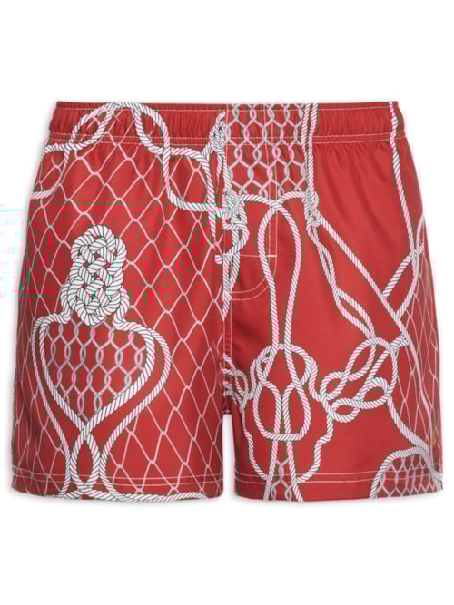 Short Masculino Resort Aquaone Knot – Vermelho