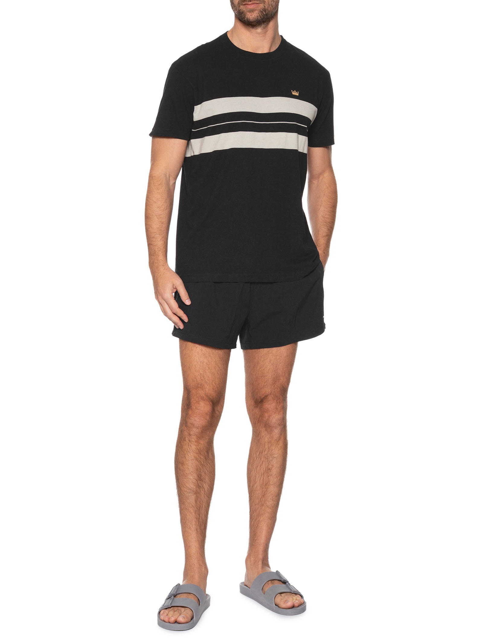 Short Masculino Resort Stride Flex Preto Osklen