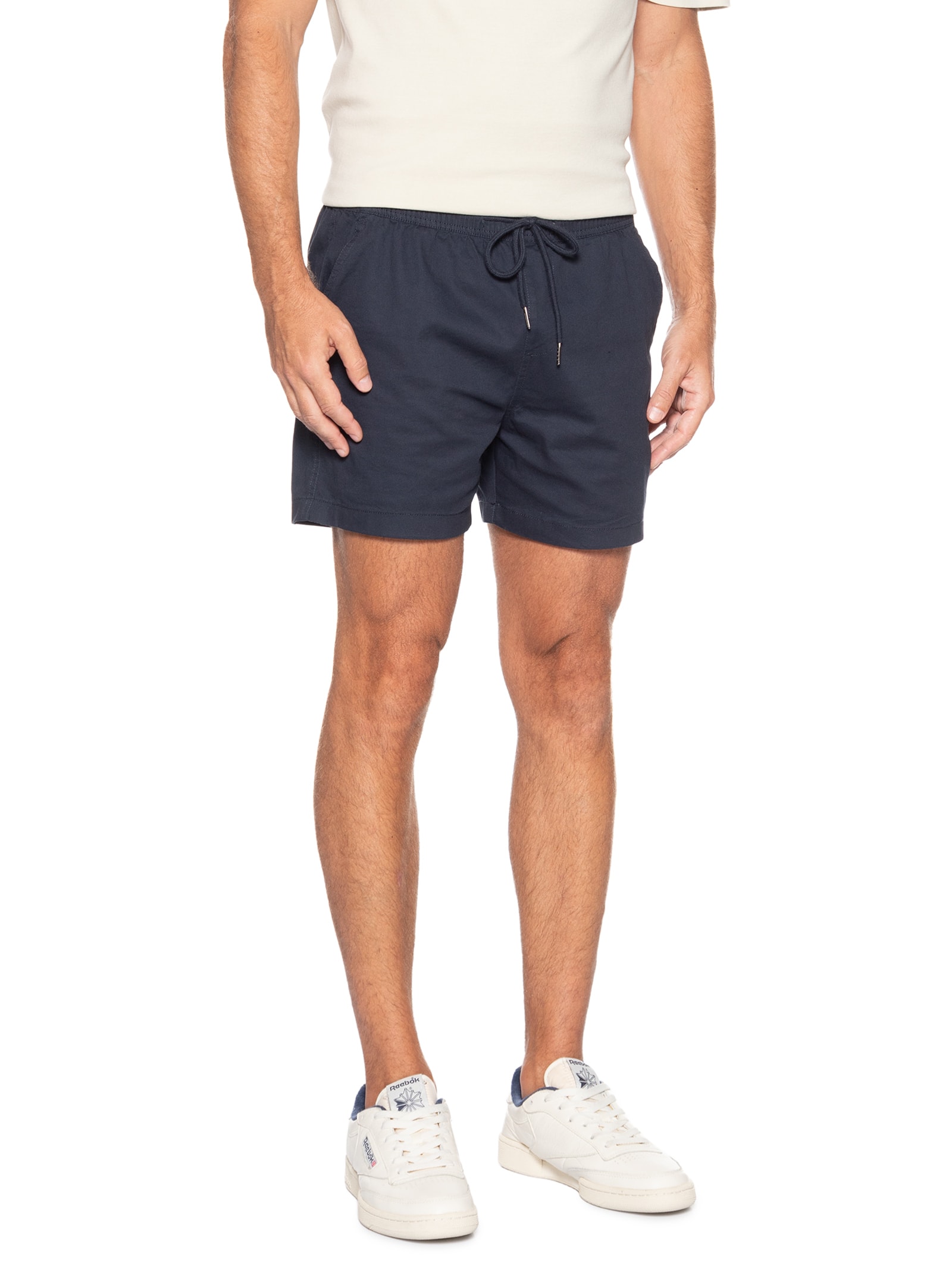 Short Masculino Sarja Color Azul Basiq Men