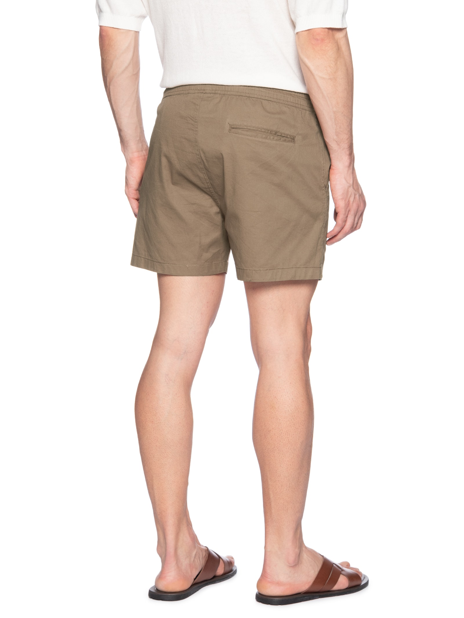 Short Masculino Sarja Color Marrom Basiq Men