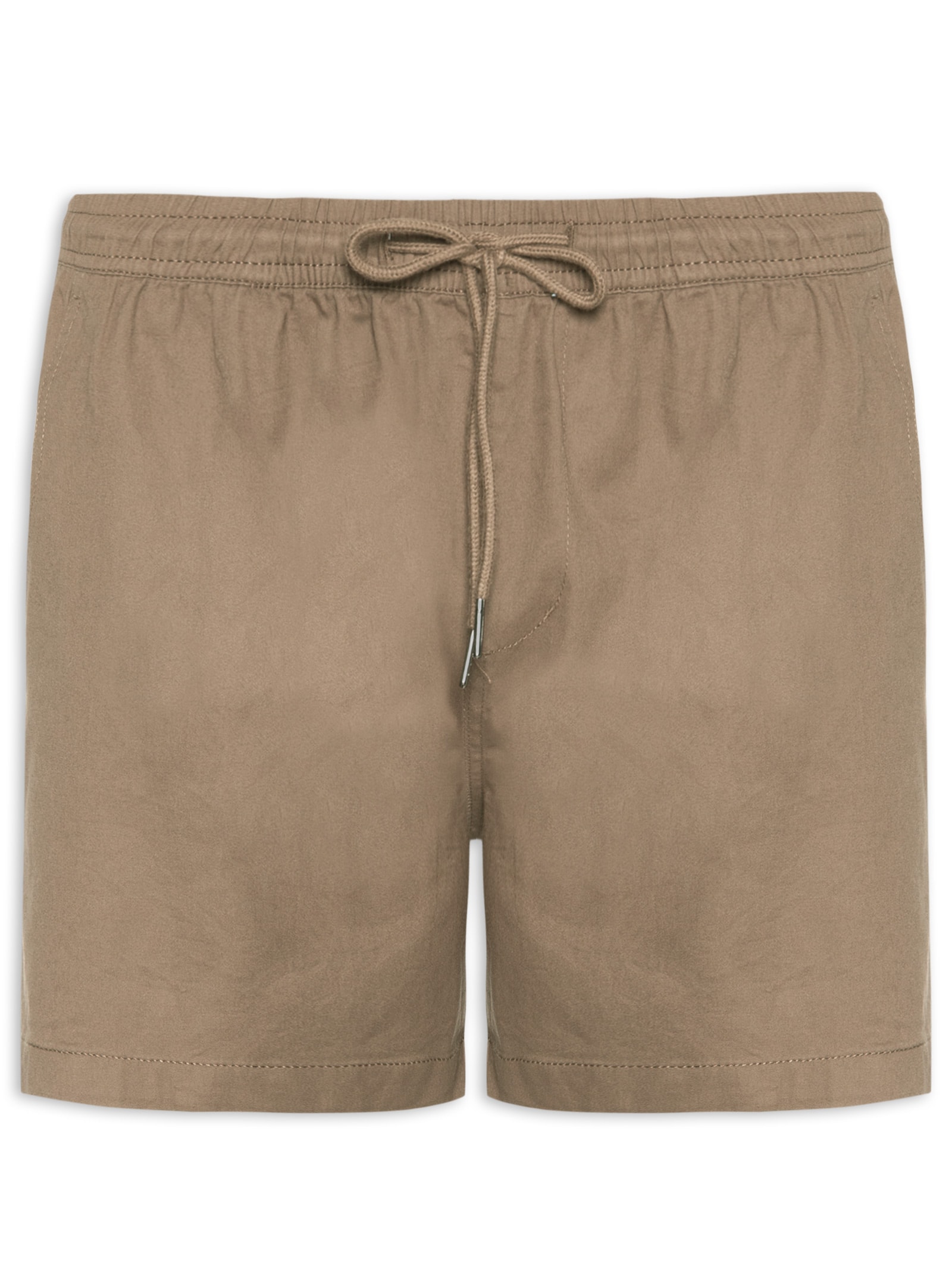 Short Masculino Sarja Color Marrom Basiq Men