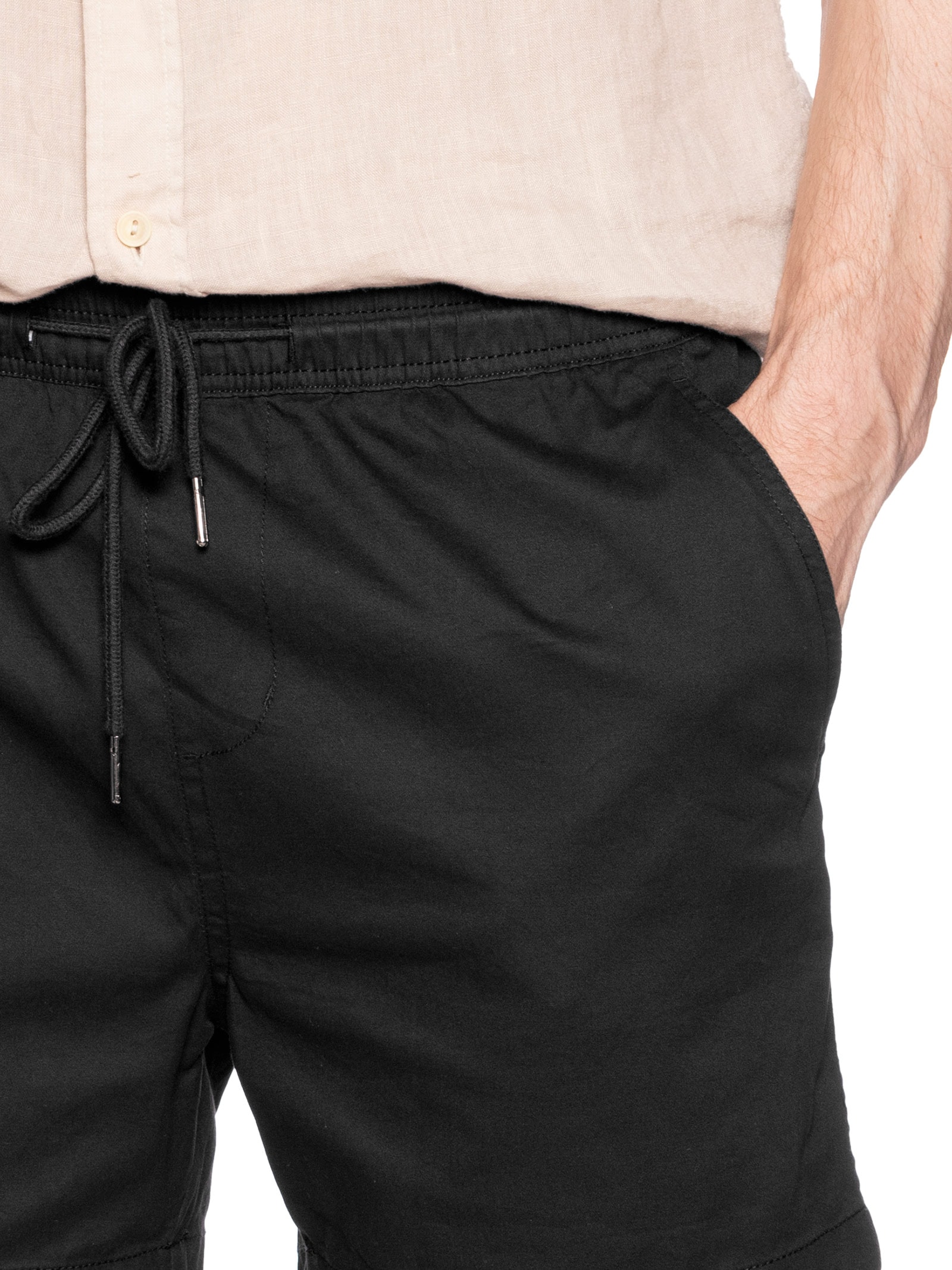 Short Masculino Sarja Color Preto Basiq Men