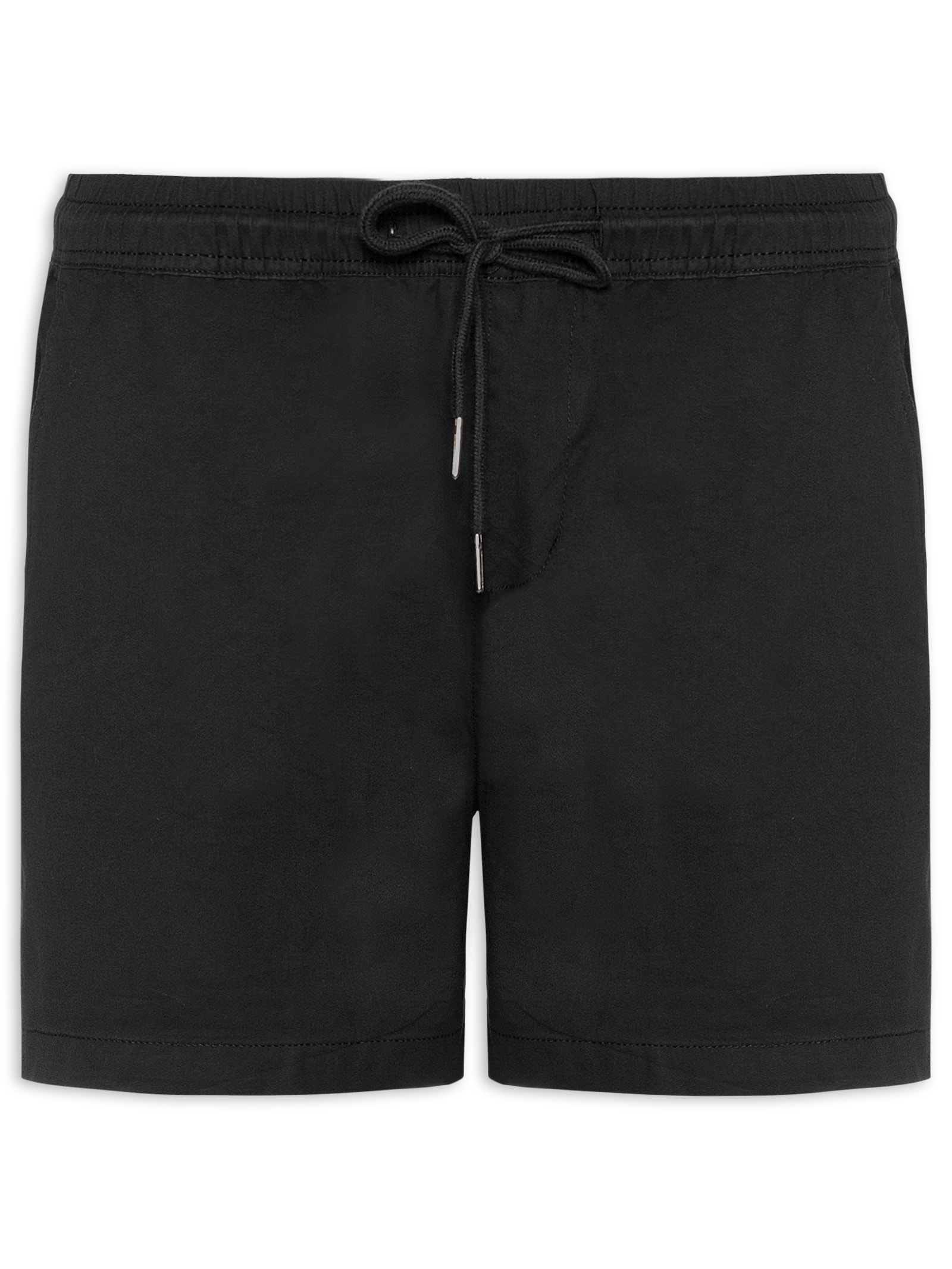 Short Masculino Sarja Color Preto Basiq Men
